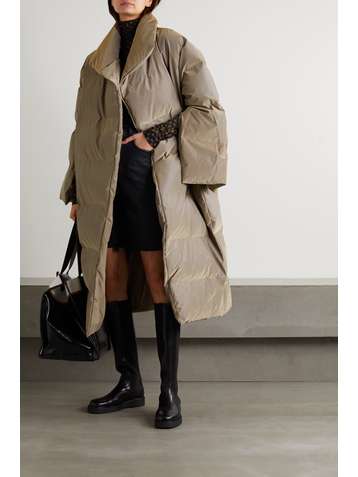 RAINS Show oversized quilted padded glossed-shell coat