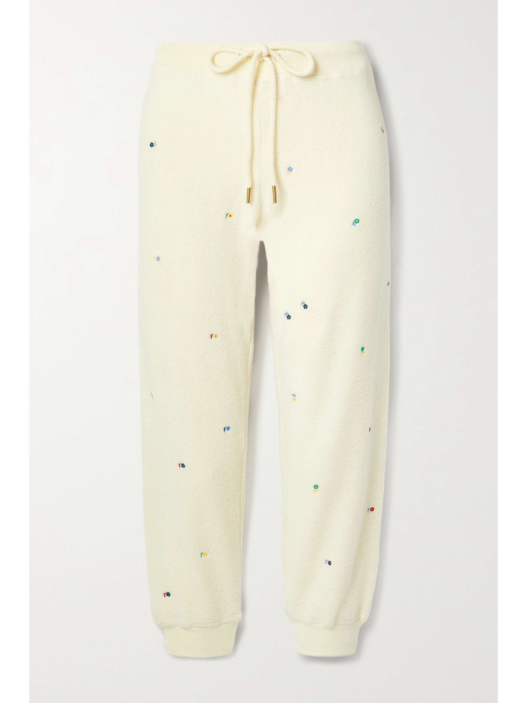 White The Sherpa Cropped embroidered 