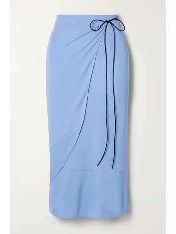 HELMUT LANG Jupe effet portefeuille asymétrique en jersey