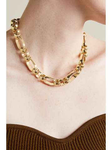 LAURA LOMBARDI + NET SUSTAIN Elena gold-plated necklace