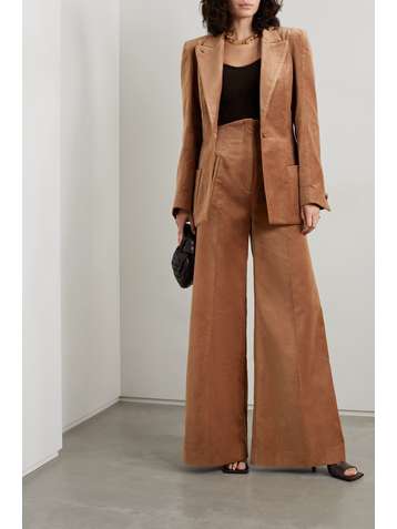 ANNA MASON Cotton-velvet blazer