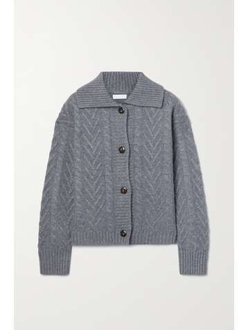 SABLYN Alicia cable-knit cashmere cardigan