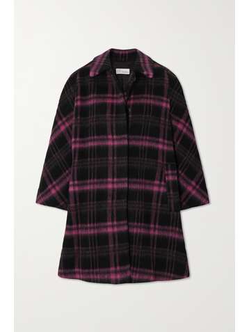 REDVALENTINO Manteau en laine mélangée à carreaux