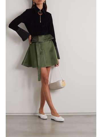 JW ANDERSON Mini-jupe en satin à ceinture