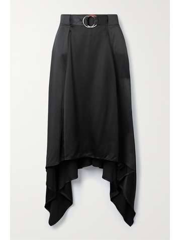 JW ANDERSON Asymmetric belted paneled satin skirt