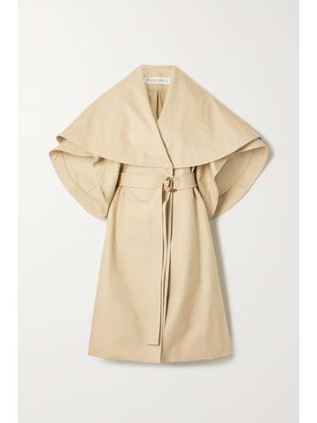 JW ANDERSON Belted layered cotton-canvas coat