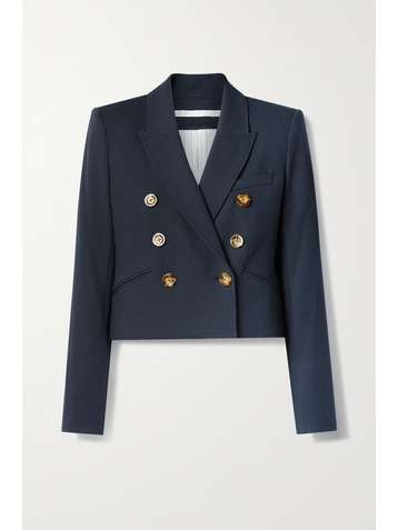 VERONICA BEARD Nevis cropped stretch-crepe blazer