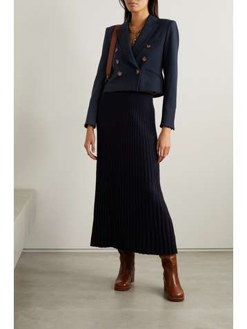 VERONICA BEARD Nevis cropped stretch-crepe blazer