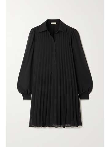 MICHAEL MICHAEL KORS Pleated georgette mini shirt dress