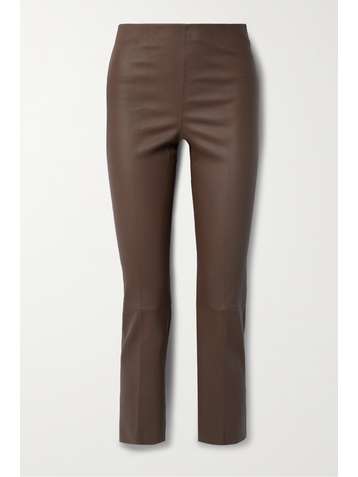 BY MALENE BIRGER Florentina cropped leather straight-leg pants