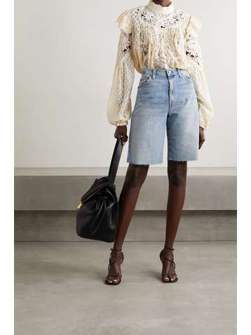 ZIMMERMANN Concert ruffled cotton-blend lace blouse