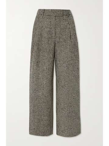 BY MALENE BIRGER Cymbaria houndstooth recycled tweed wide-leg pants