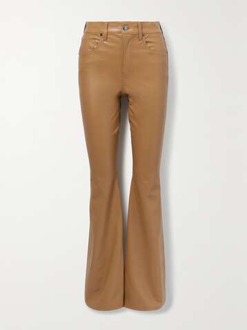 VERONICA BEARD Beverly faux leather flared pants