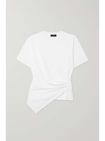 THEORY Wrap-effect Pima cotton-jersey T-shirt