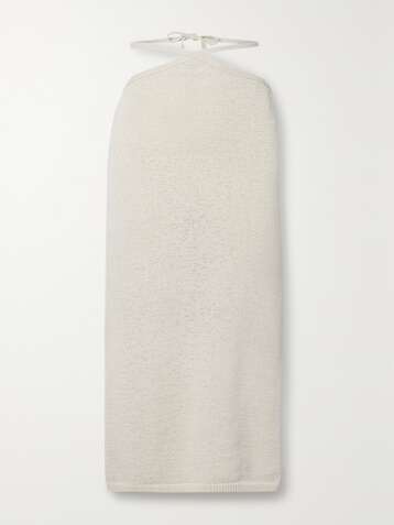 CULT GAIA Hedda cutout cotton-blend midi skirt