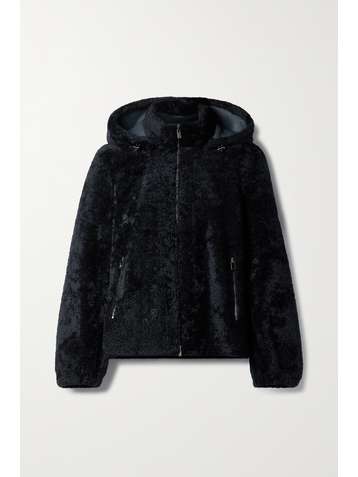 THEORY Hooded shearling jacket