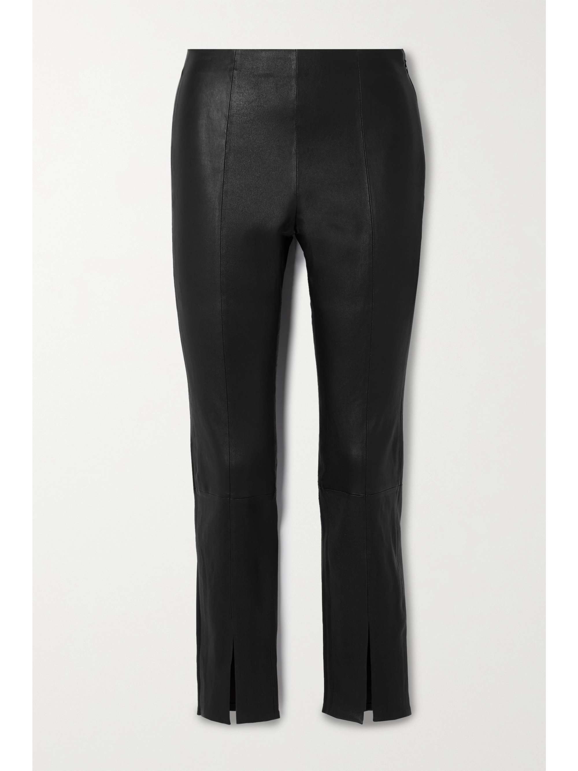 Black Stretch-leather leggings | THEORY 