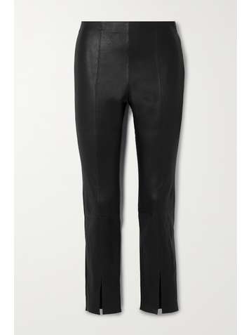 THEORY Stretch-leather leggings