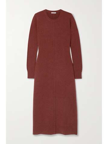 CO Robe midi en cachemire côtelé