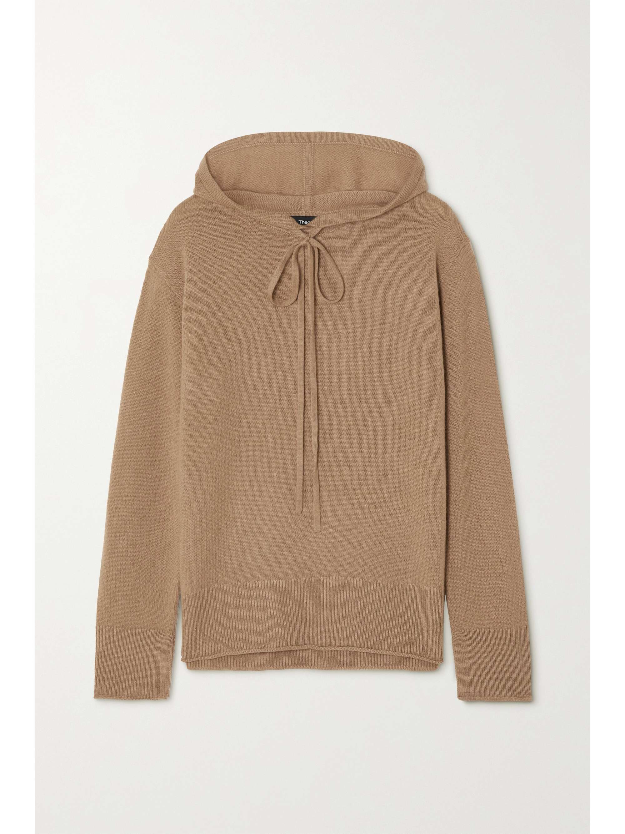 Beige Cashmere hoodie | THEORY | NET-A 