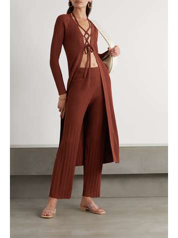CULT GAIA Pantalon droit en mailles côtelées Joplin