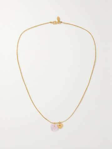 PIPPA SMALL Kette aus 18 Karat Gold mit Kunzit