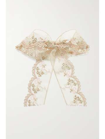 LELET NY Barrette en tulle à broderies Lacey
