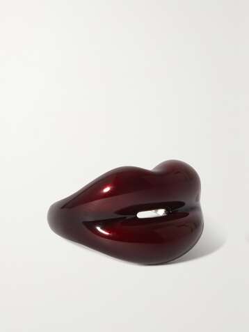 HOTLIPS BY SOLANGE Silver and enamel ring