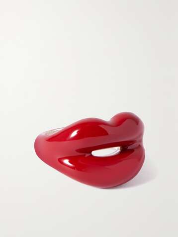 HOTLIPS BY SOLANGE Silver and enamel ring