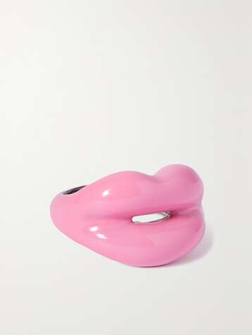 HOTLIPS BY SOLANGE Silver and enamel ring