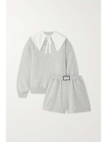SLEEPER Diana Athpleasure cotton-blend jersey sweatshirt and shorts set