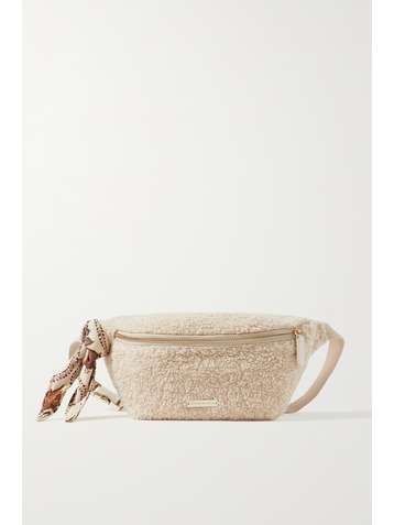 LOEFFLER RANDALL Sophie canvas-trimmed faux shearling belt bag