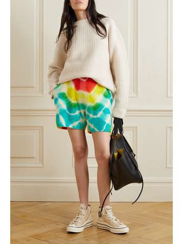 THE ELDER STATESMAN Oversized waffle-knit cashmere sweater
