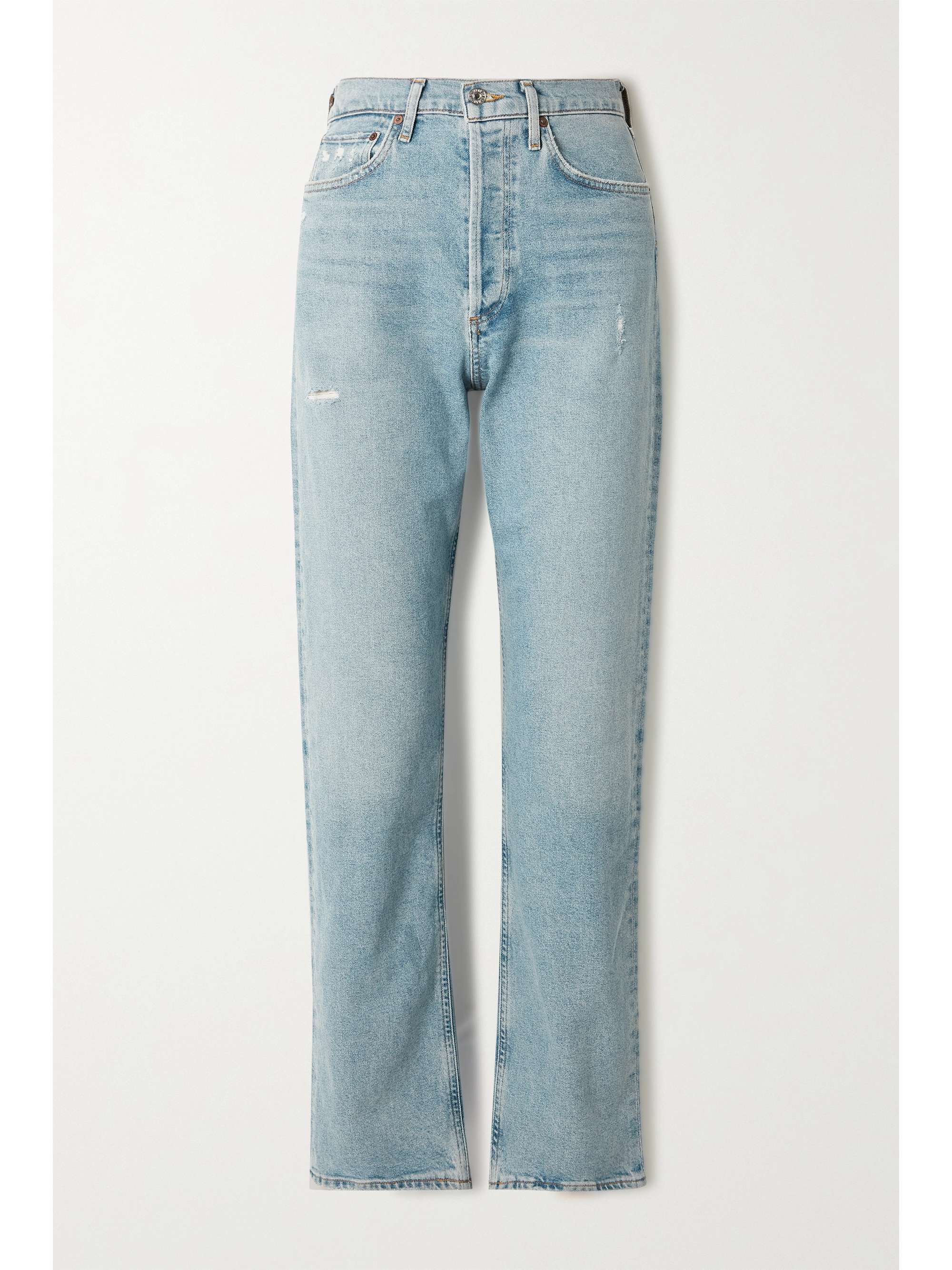 Light denim Eva distressed high-rise 