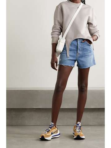 GRLFRND Jules frayed denim shorts