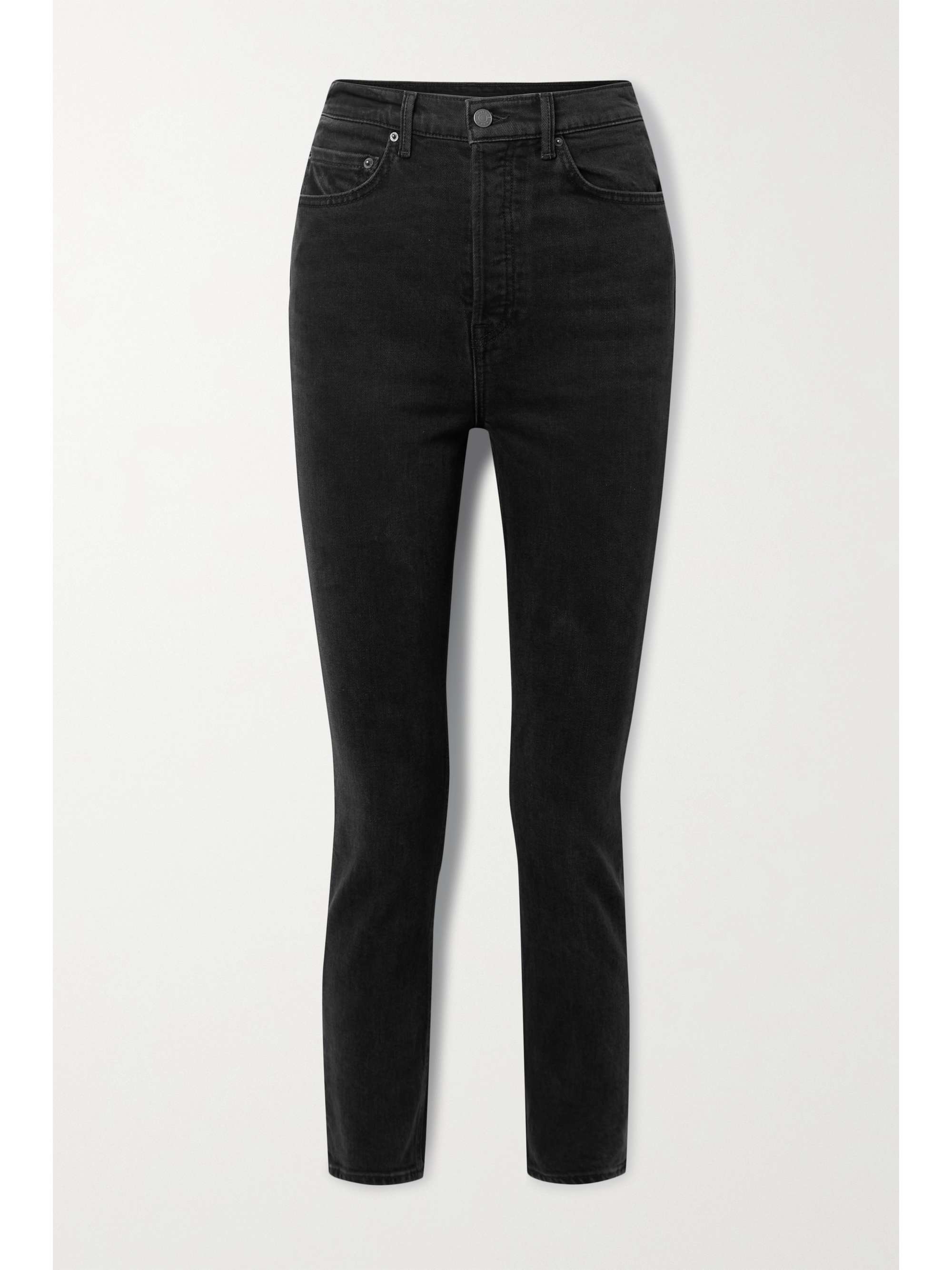 Black Piper high-rise slim-leg jeans 
