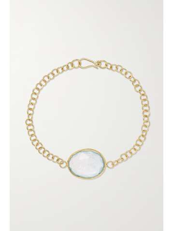 PIPPA SMALL Armband aus 18 Karat Gold mit Aquamarin