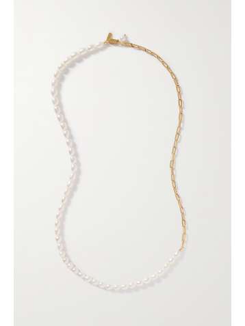 ÉLIOU Corbin gold-plated pearl anklet