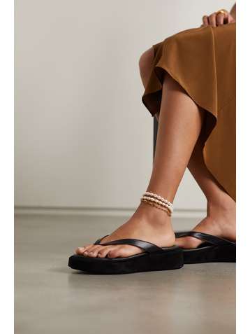 ÉLIOU Corbin gold-plated pearl anklet