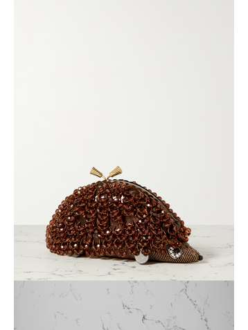 ANYA HINDMARCH Maud embellished satin clutch