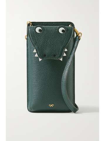ANYA HINDMARCH Crocodile textured-leather phone case