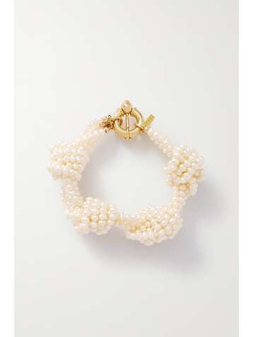 ÉLIOU Gabriel Perlenarmband mit goldfarbenen Details und Knoten