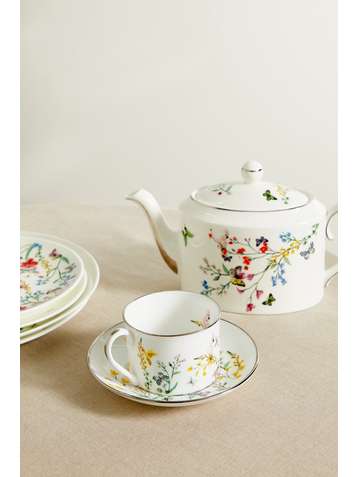 NIMEROLOGY Isabelle's Garden Party china teacup and saucer