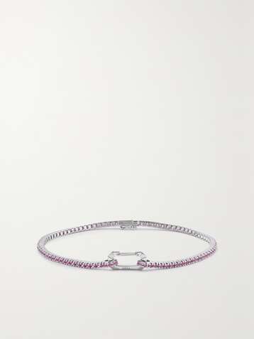 EÉRA 18-karat white gold sapphire anklet
