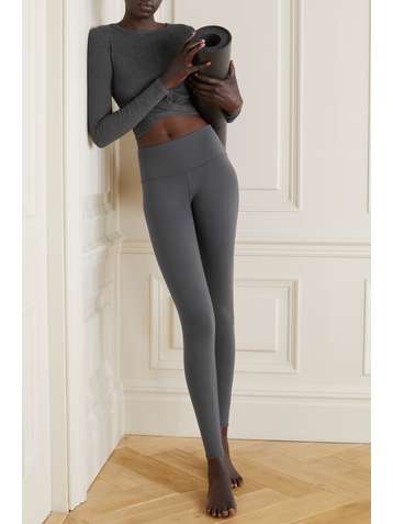 ALO YOGA Cover twisted ribbed stretch-modal jersey top