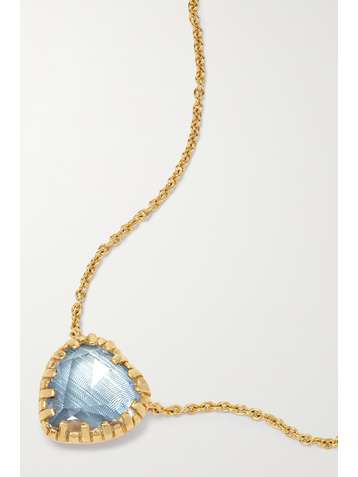 LARKSPUR & HAWK Valentina in 18 Karat Gold getauchte Kette mit Quarzen