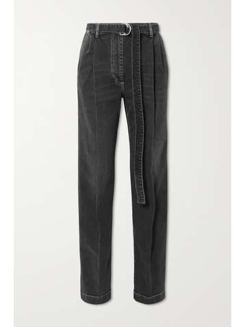 PETER DO Peter belted high-rise straight-leg jeans