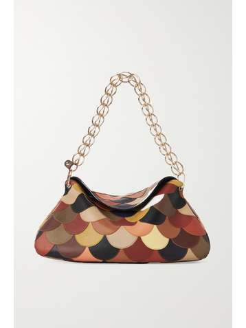 CHLOÉ Juana scalloped patchwork leather shoulder bag