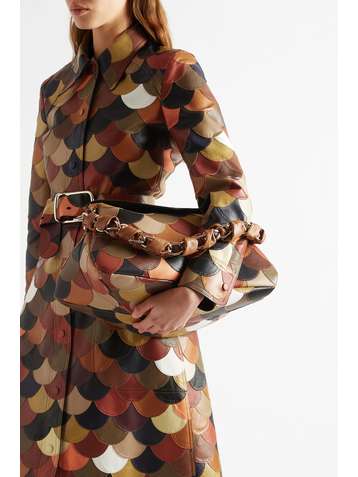 CHLOÉ Juana scalloped patchwork leather shoulder bag