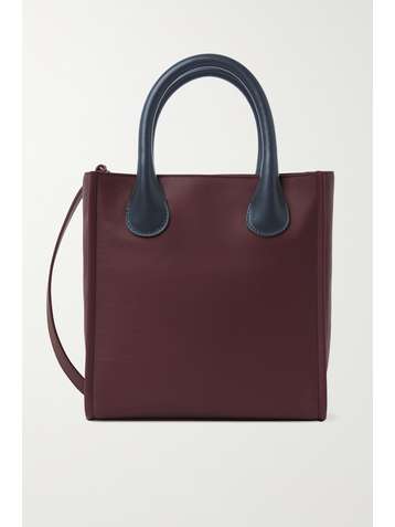CHLOÉ Joyce small two-tone glossed-leather tote